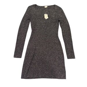 Abercrombie and Fitch black longsleeve sparkly dress Medium